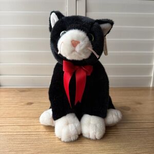 Ty Beanie Baby Zip The Cat Black & White 9” Plush Stuffed Animal 1999